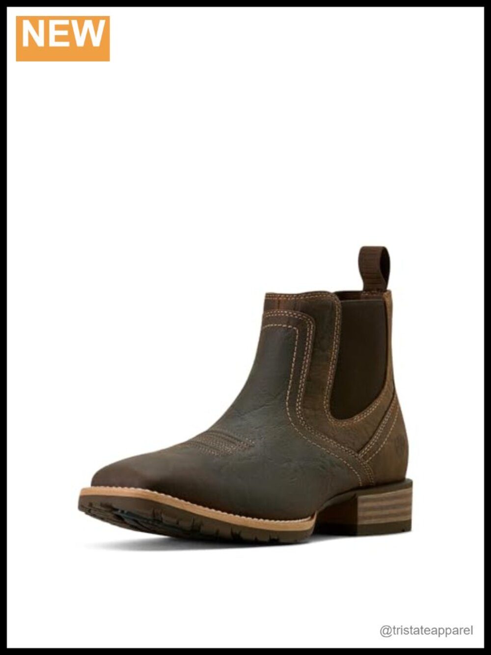 Women's Square Toe Chelsea Boots Leather Pull-On